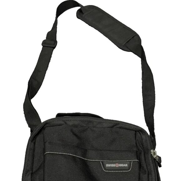 SWISSGEAR Crossbody Shoulder Black Bag Unisex Zip Close Lots of Pockets EUC - Picture 7 of 8